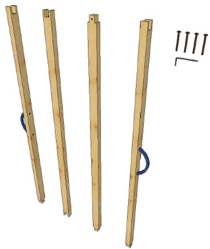 Danage treramme 132 cm Type A